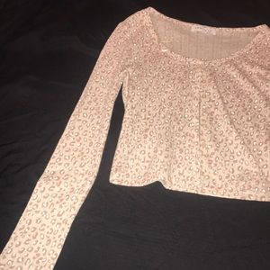 Pink Rose cheetah print cardigan